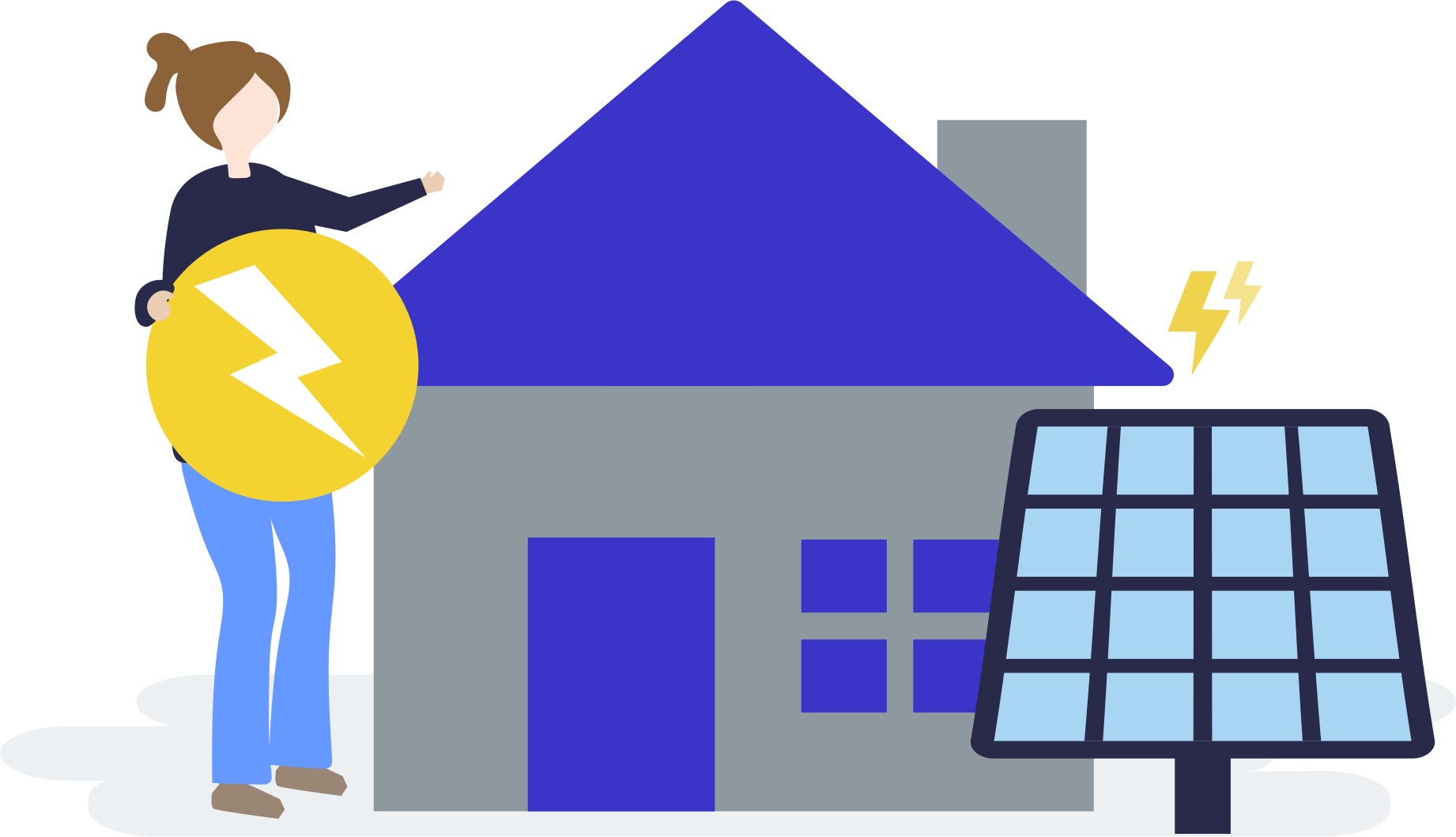 Casa com sistema de energia solar fotovoltaica instalado