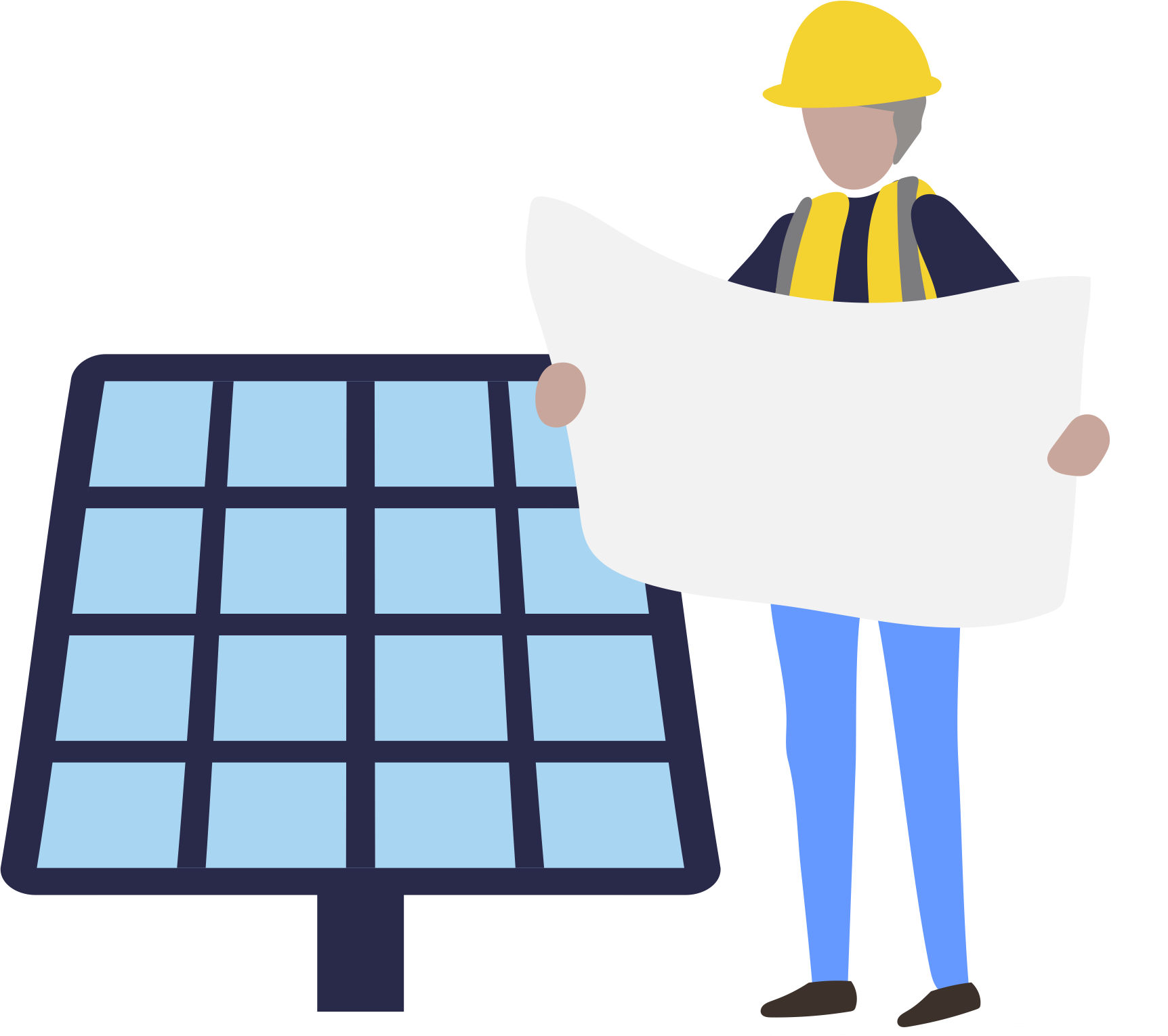 Técnico da Solar Elétrico realizando instalação de painéis solares